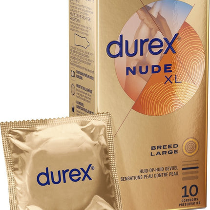 Nude XL 10 condooms (60mm, latex)