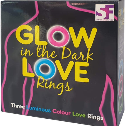 Glow in the dark love rings - 3 lichtgevende penisringen
