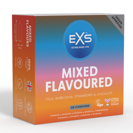 Mixed Flavoured -  condooms in de smaken cola, bubblegum, aardbei en chocolade