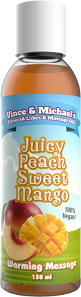 Vince & Michael's Juicy Peach Sweet Mango flavored warming massage lotion - 150 ml